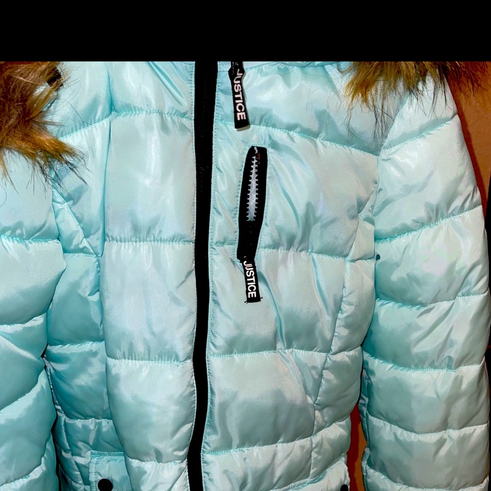 Girls Justices puffer  or raincoats both used once size 12